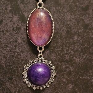 Handmade Purple and Pink Pendant Necklace